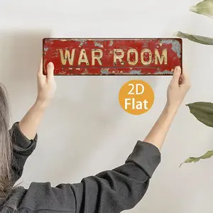 4x16 in - Patriotic American Aluminum Metal Plaque - 2D Flat, 16x4 Inches, War Room Sign, Retro Home Decor, Men's Gift