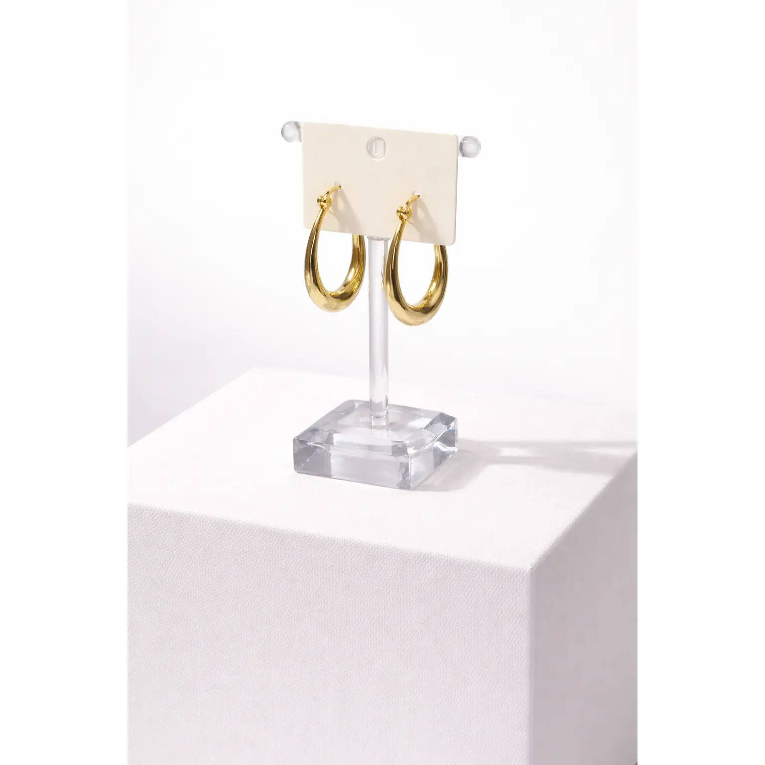 Gold Oval Hoop/ Gold Door Knocker