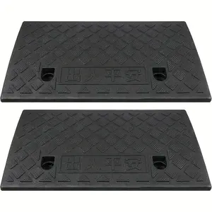 2pcs Portable Ramps with Non-Slip Surface, Durable Material, Stability, Safety, Useful, Ideal for Cars, Motorcycles, Pets, 1.97inch Height, Easy to Use, Accessibility Ramp