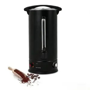 Commercial Coffee Urn 100 Cup /14L 304 Stainless Steel Percolator Coffee Pot, Double-Wall Hot Water Dispenser Electric Coffee Maker Fast Brewing for Home, Office, Catering & Small Events