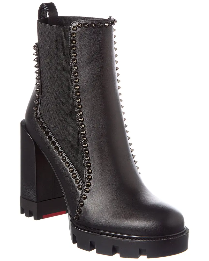 Christian Louboutin Out Line Spike Lug 100 Leather Boot