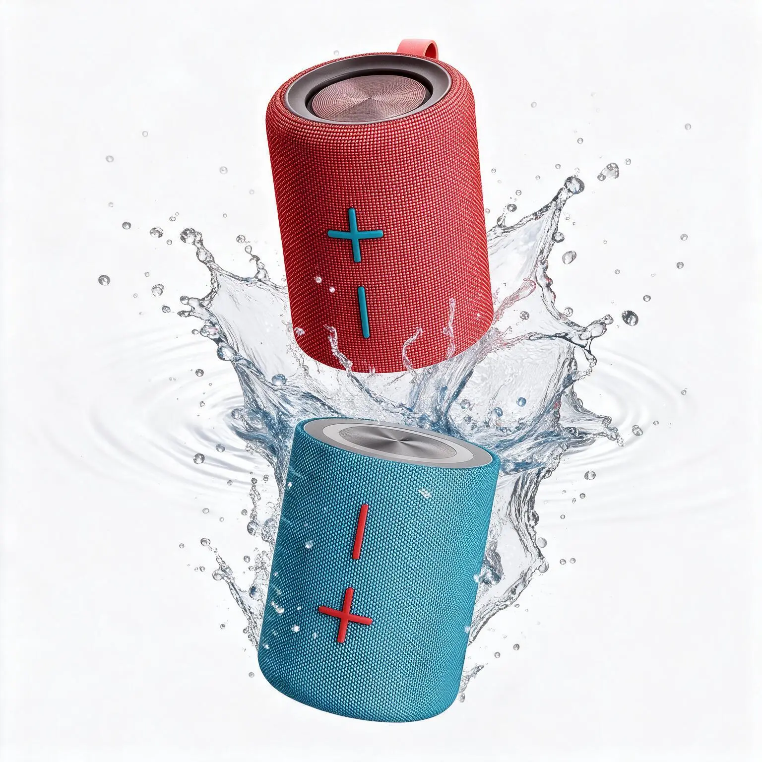 TWINS Wireless Rechargeable Stereo Subwoofer Speaker, Multifunctional Portable Bluetooth 5.3 Speaker with Magnetic 2-in-1 Design, IPX4 Water Resistance, 10H Playtime, TWS Pairing, FM Radio, Dophin Audio for Home, Outdoor Use, Gifts for Him,techvibes