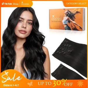 Doores Clip in Hair Extensions 120g 7pcs 150g 9pcs 100% Human Hair Straight for Daily Use & Special Occasions for Women#Summervibes