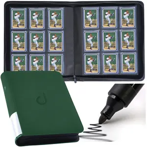 Top Loader Binder - 9 Pocket (3" X 4")  Holds 288 Toploaders | Baseball Toploader Cards & Card Holder For Sports Loaders Tcg Mtg Storage