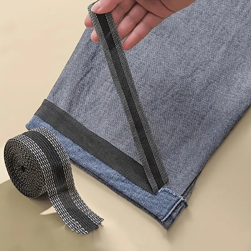 1pc Iron On Hem Tape Double Sided Adhesive Hemming Tape For Pants Polyester Hemming Tape Hem Clothing Tape Sew On Fabric Tape For Clothes Trousers Jeans T-Shirt Curtains
