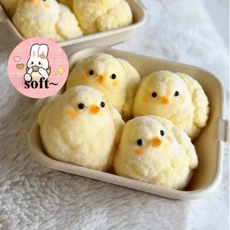 1 pcs New Squishy Yellow Chick Squeeze Toy Lovely Hen Soft Fidget Toys Cute Fast Rebound Decompression Toy Birthday Anti-stress Gift