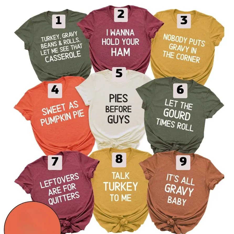 Comfort Color Family Thanksgiving TShirts, Thanksgiving Shirt, Funny Thanksgiving Party, Matching Thanksgiving T-Shirts, Friendsgiving Group Shirts, Soft Cotton Tee Gift For Men Women