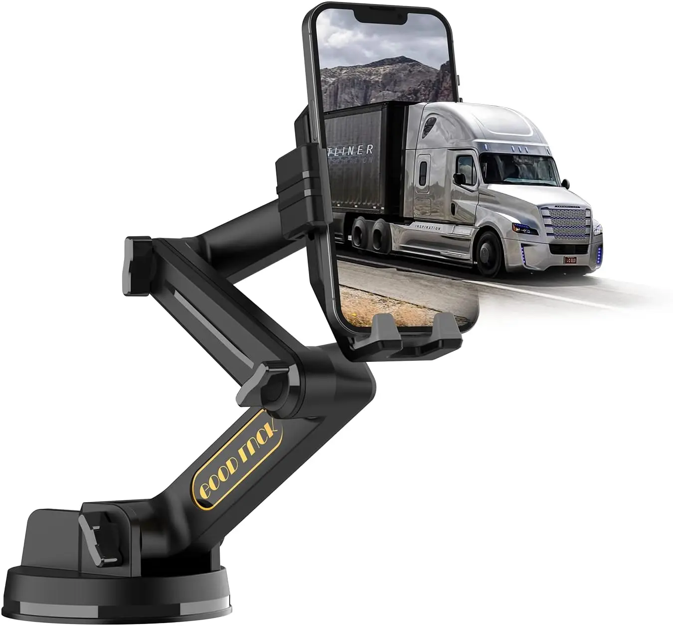 Phone Mount for  Phone Holder for  - Heavy Duty Super Suction Cup, Mobile Device Holder Dashboard Window 16.9 inch Long Arm & ,  &  Compatible, Semi Trucker