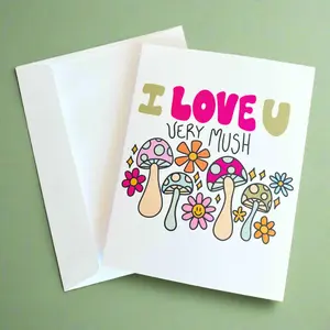I Love U Very Mush Card