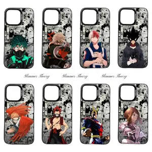 Anime My Hero Academia Phone Cases For iPhone 17 Promax Pro Air 16 Plus 15 14 13 12 11 Black IMD Matte Shockproof Dustproof Protective Cover Shells Gift For Birthday Christmas Valentine Halloween