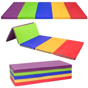 Tumbling Mat, Foldable Kids Gymnastics Mat, Extra Thick High-Density Tear-Resistant, Suitable for Tumbling, Gymnastics, and Stretching