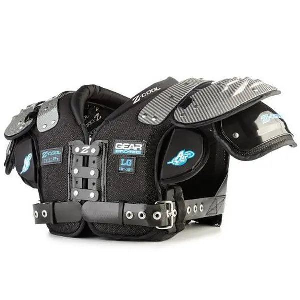 Adult Skill Focus Football Shoulder Pads - Shock-Proof Protection Gear with Patent D543,488, Lightweight Anti-Collision Foam Padding, Cooling Moisture-Wicking Perspiration Fabric, Antimicrobial Lining, Adjustable Straps, Belt, Extended Arch