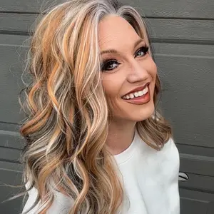 IMstyle Molly Calico Brunette Ginger Platinum Blonde Highlight Natural Wavy Glueless 13*4 Free Parting Lace Front Syntehtic Wig