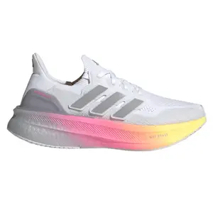 adidas Womens Ultraboost Ultra Boost 5 Running Sneakers Shoes - Grey, Pink, Yellow