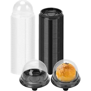 Mini Cupcake Container Mini Cupcake Holder Individual Cupcake Containers for Chocolate Covered Cookies, Strawberry, Mooncake