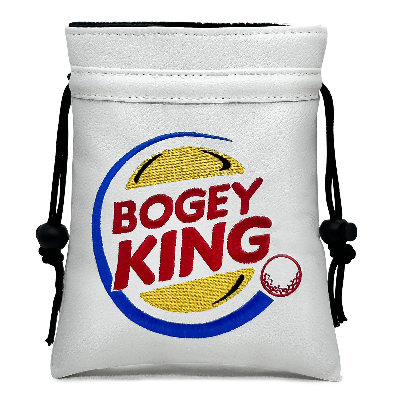 Bogey King Golf Valuables Pouch with Drawstring Closure, Portable Golf Ball Handbag, Golf Pack, Ideal Golf Accessories for Men, Golf Gift Accessory, Perfect Gift for Dads & Boyfriends