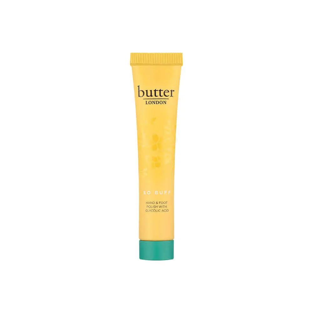 butter LONDON So Buff Hand & Foot Polish - Travel Size with Glycolic Acid & Apricot Seed Powder for Radiant Skin
