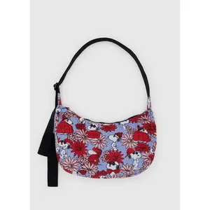 Medium Nylon Crescent Bag - Floral