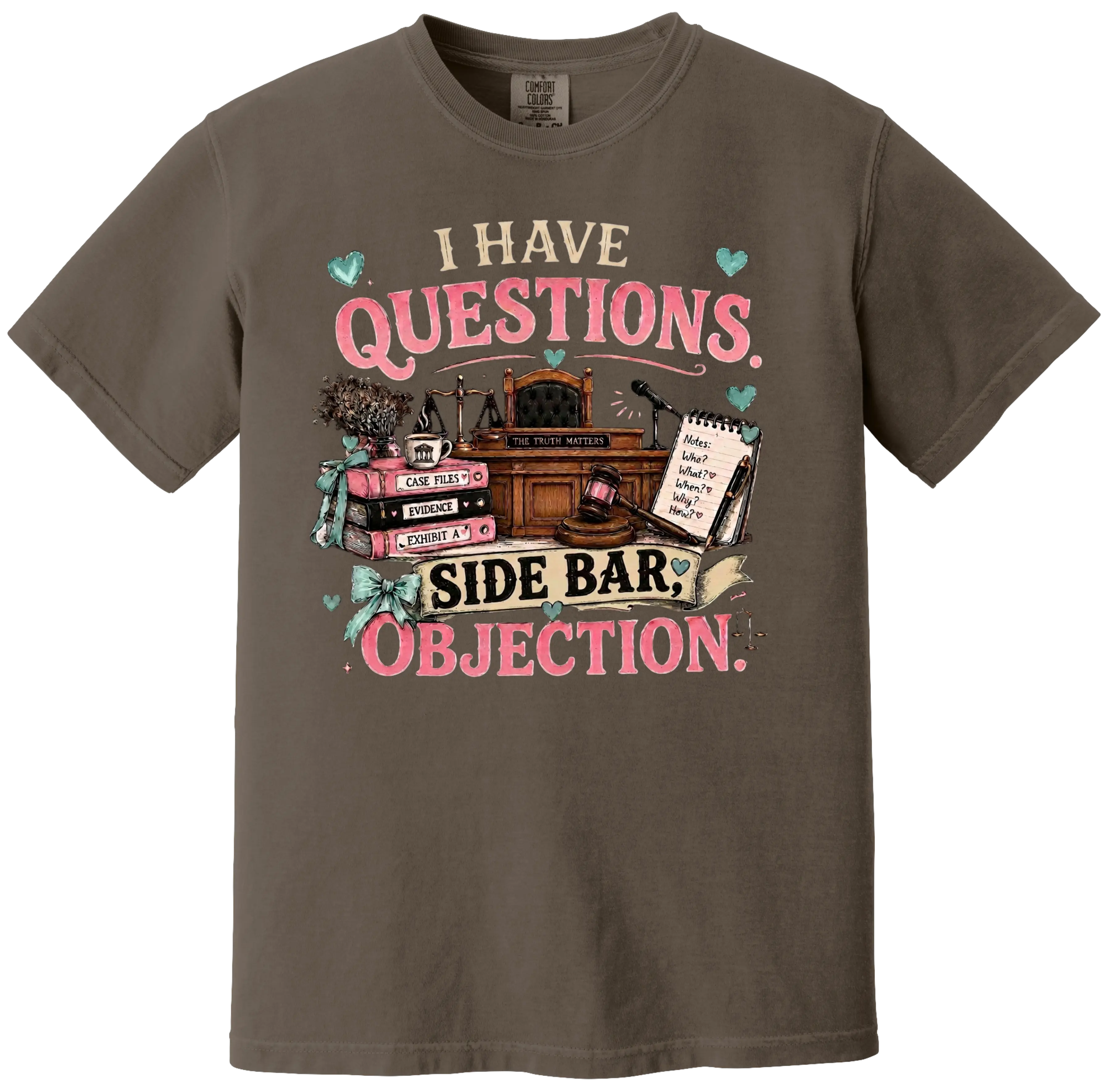 "I Have Questions" Side Bar Objection Graphic Unisex T-Shirt