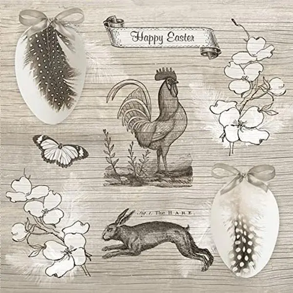 Easter Napkins Holiday Happy Easter Decorative Paper Decoupage Napkin #3016