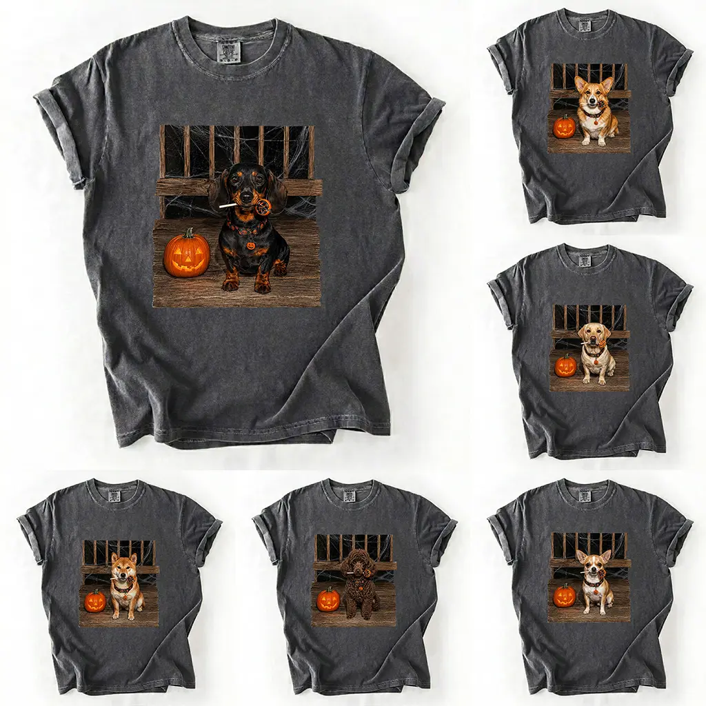 Custom Halloween Dog Shirt, Personalized Pet Shirt, Comfort Colors, Custom Dog Portrait Tee, Dog Mom Halloween Shirt, Personalized Dog Gift