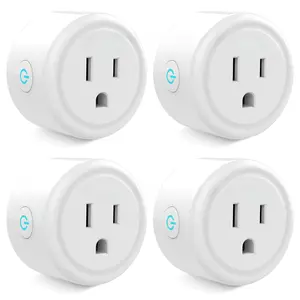Plug Mini, WiFi Smart Outlet Plug Works with Alexa and Google Home, Timer Outlet with APP Control, 2.4GHz Network Only, No Hub Required, ETL FCC Listed (4 Pack), White