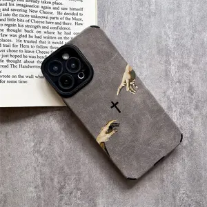 God's Hand Fine-Hole Imitation Fur Protective Smartphone Cover, Customized Anti-Drop Mobile Phone Accessory with Excellent Protection, Compatible with iPhone 17,16,15,14,13,12,11 Pro Max, Plus,X,XS Max