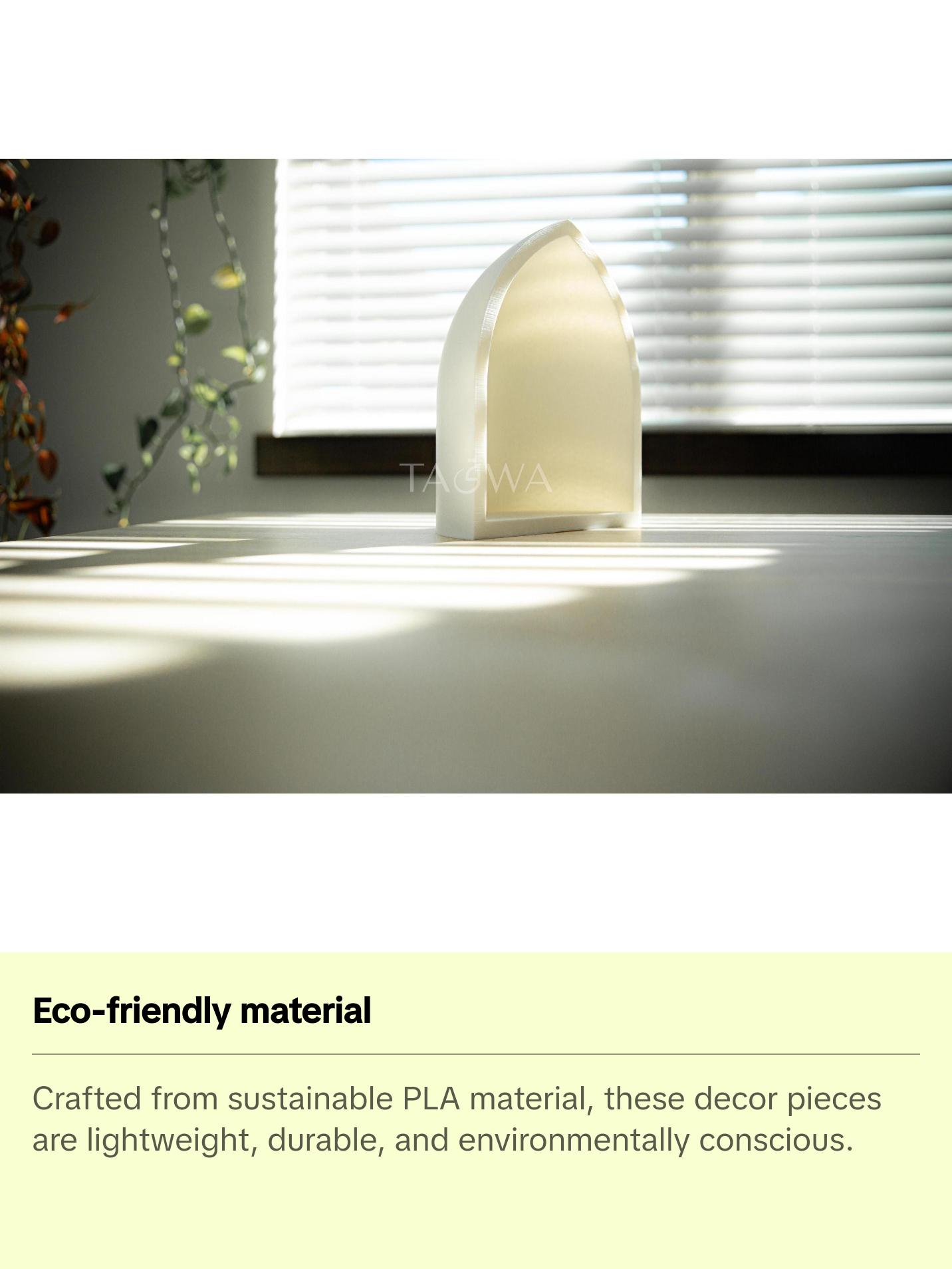 Mini Mihrab Islamic Decor | Small & Large Sizes | Modern Ramadan Decoration in Black or White