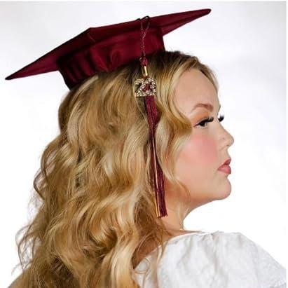 Graduation Cap Headband, Invisible Anti-Fall Grad Cap Holder Insert for Secure Fit, Clear Non-Slip Graduation Hat Accessories for All Hairstyles & Thick Curly Hair, Ideal Graduation Gift for Her/Students