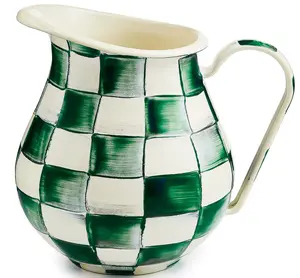 MacKenzie-Chills Enamel Pitcher, Decorative Water Jug Vase, Kitchen Tableware for Serving Drinks Flowers & Home Decor