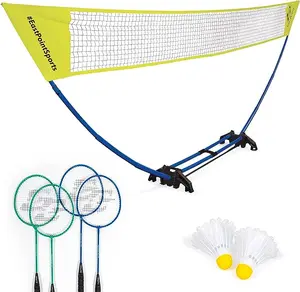 Sports Easy Setup Badminton Set with Portable Net and Rackets
