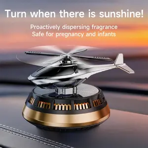 Solar-Powered Helicopter Car Air Freshener, Rotating Diffuser Car Ornament, Car Aromatherapy Diffuser, Car Truck Auto Decor, Home Interior Decoration, Car Fragrance System, Vehicle Accessories
