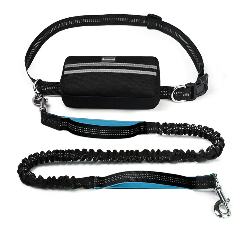 Geoorood Hands Free Dog Leash with Zipper Pouch, Dual Padded Handles, Bungee, High Tensile Force for Medium Dogs, 2 Handles & Security Clips Pet Gear summeressentials DealsforYouDays SummerWins