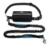 Geoorood Hands Free Cotton Slip Dog Leash - 2 Handles Control, 39-55in Adjustable Length, Dual Shock Absorbers, Chew Resistant, Detachable Zipper Storage Pouch - Essential for Medium Dogs (8-100lbs) Walking, Jogging,familyfun