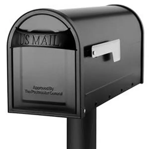 Architectural Mailboxes Carlisle Post Mount Mailbox - Black - Medium