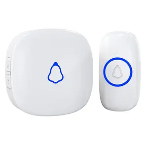 Wireless Doorbell Kit with Plug-In Receiver, Waterproof Door Bell, 58 Chimes, 5 Volume Levels, LED Flash Alert, Long-Range, Easy Installation, White