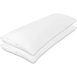 Micropuff Body Size (20 X 55) Pillow Protectors with Zipper - 2 Pack - Soft and Breathable Hypoallergenic Pillow Cover. Pillowcase Protects Against Stains, Spills, and Perspiration.