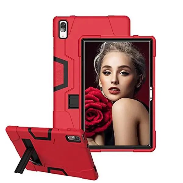 Mignova for Lenovo Tab P11 Pro (2020) TB - J706F J706L 11.5 inch Case for Lenovo P11 Pro Tablet Case Heavy Duty Shockproof Silicone and Hard Back Shell Kids Friendly Case Built in Stand (Red+Black)