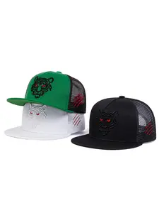 Unisex Tiger Embroidered Baseball Cap, Adjustable Sun Protection Hat, Casual Woven Fabric, Suitable for Spring & Fall Travel, Adjustable Snapback Cap