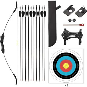Bow and Arrow Set for Kids, Archery Beginner Gift with 10 Arrows, 5 Target Face, Ideal for Kids, Youths, Teens, Perfect for Left & Right Handers