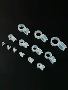 1Pair Supersize Flexible Clear Color Silicone Double Flared Ear Tunnel Plugs Flesh Tunnel Ear Gauge Expander Stretchers Piercing