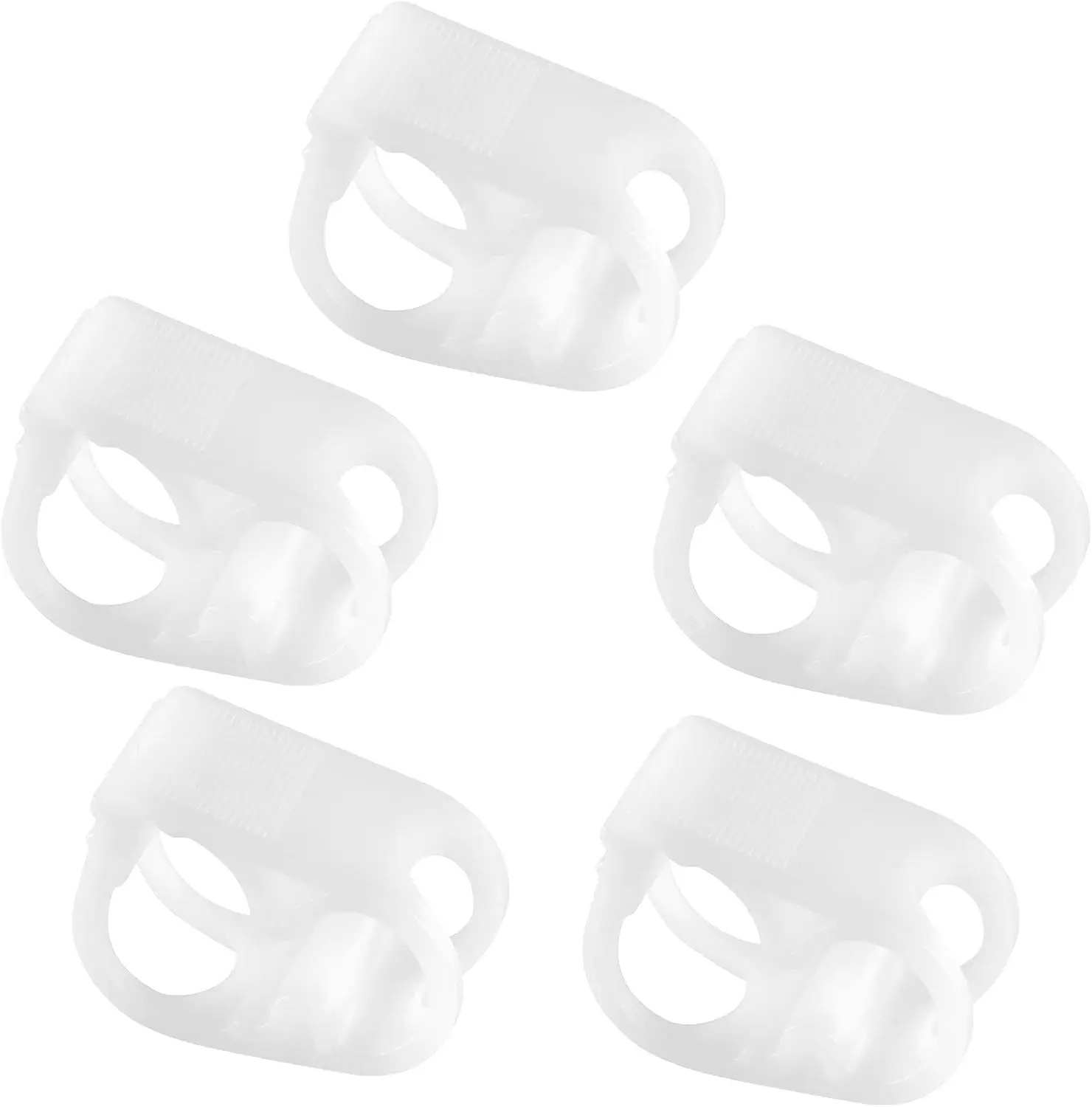 10 Pcs Tubing Clamp, 1/4"-1/2" O.D. Adjustable White Hose Clamp