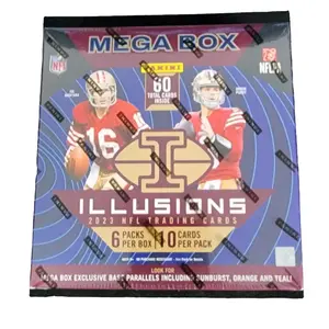 Panini 2023 Illusions Mega Box - 60 Total Cards, 6 Packs Per Box, 10 Cards Per Pack, NFL Trading Cards