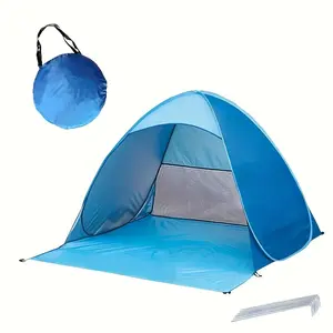 Portable Camping Tent – 2-3 Persons Automatic Quick Open Tent, Outdoor Beach Sun Shelter Tent for Travel, Hiking, Picnic, Easy Setup, UV Protection, Lightweight