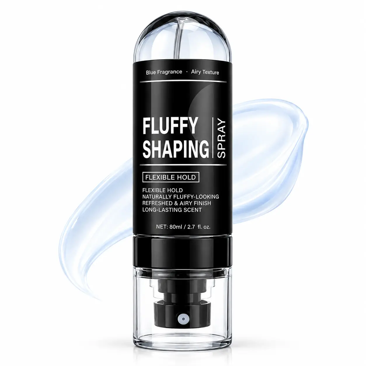 Fluffy Hair Styling Spray, Volumizing &Texturizing Hair Spray for Men and Women,Flexible Hold, Lightweight Non-StickyFormula, Natural Volume, Quick Dry, No WhiteResidue, 80ml