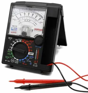 212 MAIN Sanwa Analog Multimeter with Built-In Case, Low-V Circuits Voltage Tester, Fuse Protected Shockproof Car Battery Tester, Automotive Diagnostic Battery Checker
