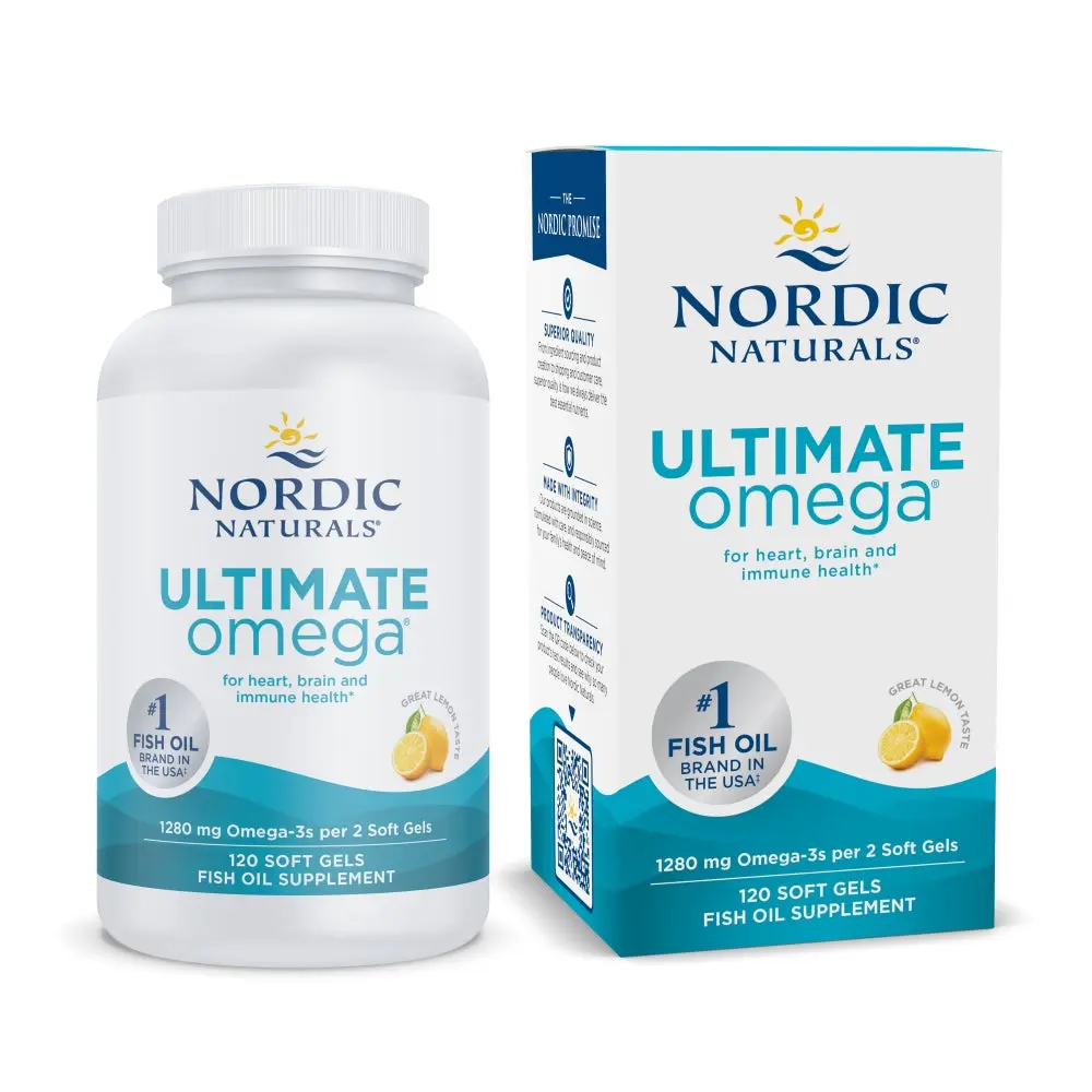 Nordic Naturals Ultimate Omega Softgels, Lemon, 1280 mg Nordic Naturals Ultimate Omega Softgels, Lemon, 1280 mg