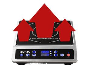 OSTBA Induction Cooktop 1800W Commercial Grade Portable Countertop Burner ETL Certified 10 Power Levels 460°F 12-Hour Timer 5"-10" Cookware Compatible