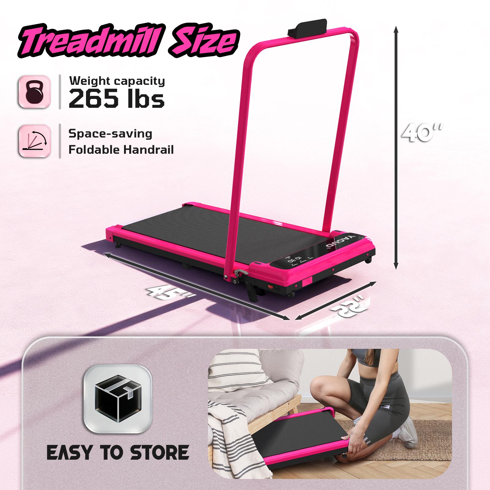 Yagud Treadmill with Incline, Walking Pad with Handle Bar, 265lbs Walking Pad, Portable Folding Walking Treadmills for Home/Office with Low Noise Yagud Treadmill with Incline, Walking Pad with Handle Bar, 265lbs Walking Pad, Portable Folding Walking Treadmills for Home/Office with Low Noise