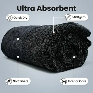 ULTRA ABSORBENT CAR DRYING TOWEL,EXTRA LARGE,ULTRA SOFT MICROFIBER 1300GSM DOUBLE TWISTED-LOOP DRYING TOWEL-AUTO DRYING TOWEL FOR CARS TRUCKS SUV